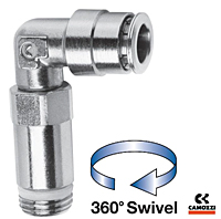 6525 Sprint® Series Extended Male British Standard Parallel Pipe (BSPP) Swivel Elbows