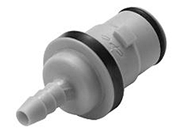 NS2 Series 1/8 Inch (in) Hose Barb Connection Polypropylene Quick Connect/Disconnect Coupling (NS2D220212)