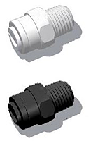 QCSG Series Male National Pipe Thread (NPT) x Push In Polypropylene Connectors