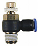 SFCA Series Push In x Male National Pipe Thread (NPT) Needle Valves