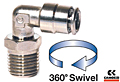 6520 Series Male National Pipe Thread (NPT) Swivel Elbows