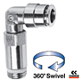 6525 Sprint® Series Extended Male British Standard Parallel Pipe (BSPP) Swivel Elbows