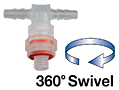 MTLXO Series Swivel Tee Fittings with Captive O-Ring