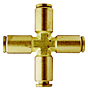 QCSC Series Brass Push In Cross Fittings