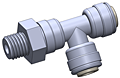 QMRTS Series Swivel Male Run Tee Fittings