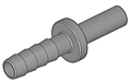 QTH Series Hose Barb x Stem Adapter Fittings